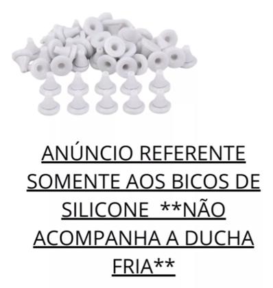 Imagem de Kit Com 50 Bicos Silicone De Chuveiro Ducha Slim A Gás Quadrado Inox Reparo