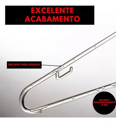 Imagem de Kit Com 50 Cabides De Acrílico Atacado Adulto Transparente