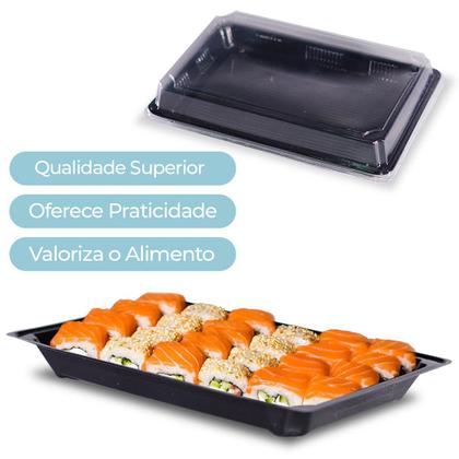 Imagem de Kit Com 50 Embalagem Descartável Delivery Combinado Sushi G