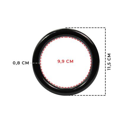Imagem de Kit Com 50 Unidades De Argola 11,5cm Preta Para Artesanato Multiuso