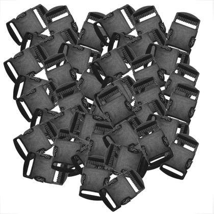 Imagem de Kit Com 50 Unidades Fecho Engate Rápido Para Fitas Crachá Alça Cordão Capacete Chaveiro Para Bolsas Mochilas Regulador
