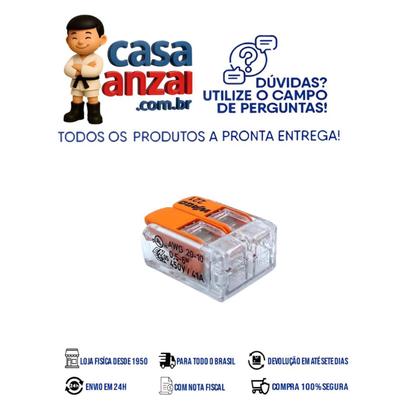 Imagem de Kit com 50 wago conector junção 2 fios 0,5-6mm (41a) cristal 221-612 (caixa fechada)