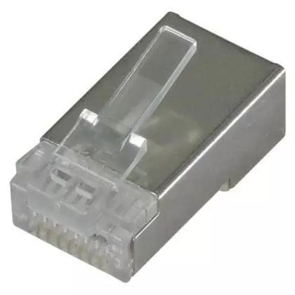 Imagem de Kit com 500 conectores rj45 macho, cat6 blindado