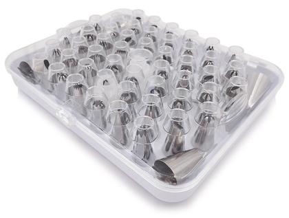 Imagem de Kit com 52 Bicos de Confeitar  Inox com 01 Acoplador