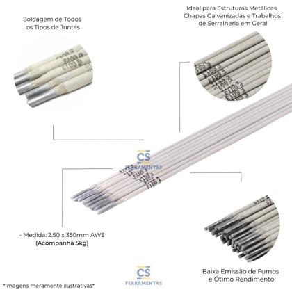 Imagem de Kit com 5Kg de Eletrodo 6013 - 2.50 X 350MM AWS HESSEN