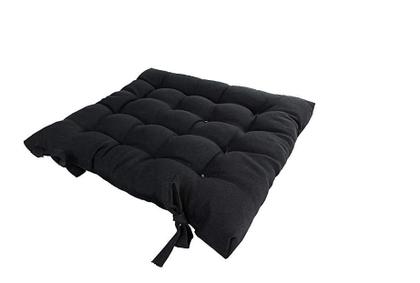 Imagem de Kit com 6 almofadas futon assento para cadeira preta