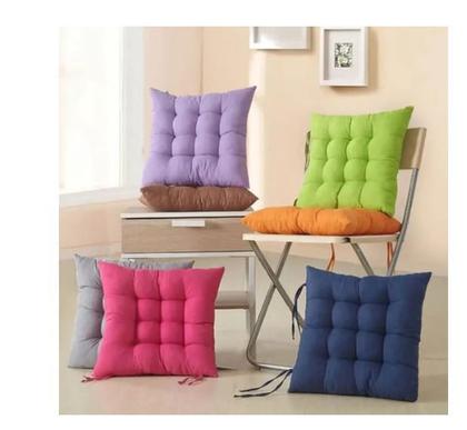 Imagem de Kit com 6 almofadas futon assento para cadeira preta