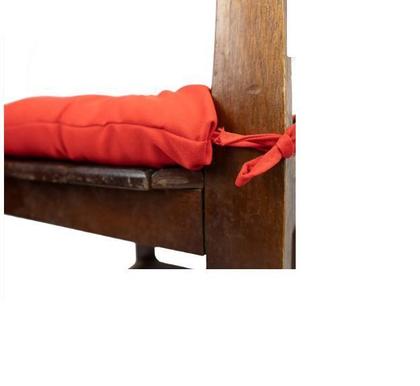 Imagem de Kit com 6 almofadas futon assento para cadeira - vermelha