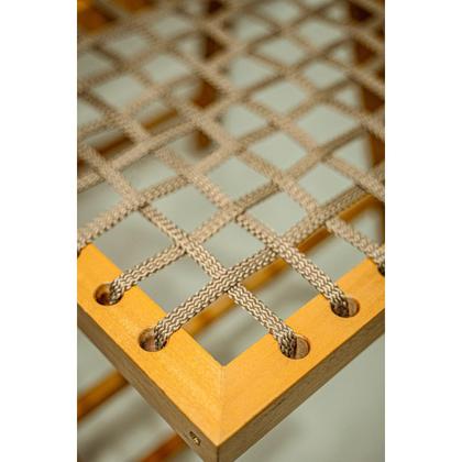 Imagem de Kit com 6 Cadeiras Dobráveis em Madeira com assento em Corda Náutica 1002 - Preebel Mel