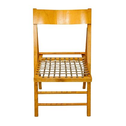 Imagem de Kit com 6 Cadeiras Dobráveis em Madeira com assento em Corda Náutica 1002 - Preebel Mel