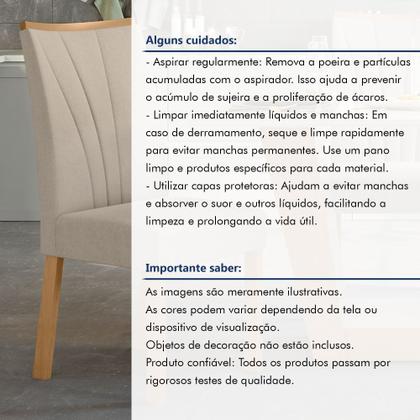 Imagem de Kit com 6 Cadeiras para Sala de Jantar Estofadas Apogeu