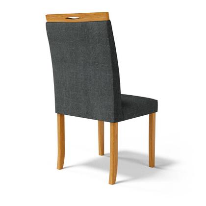Imagem de Kit Com 6 Cadeiras Sara Madeira Maciça Estofadas Para Mesa De Jantar