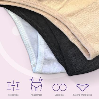Imagem de Kit Com 6 Calcinhas Biquini Poliamida Sem Costura Hoahi