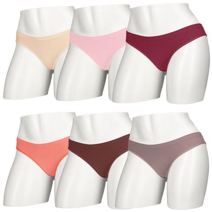 Imagem de Kit Com 6 Calcinhas Biquini Poliamida Sem Costura Hoahi