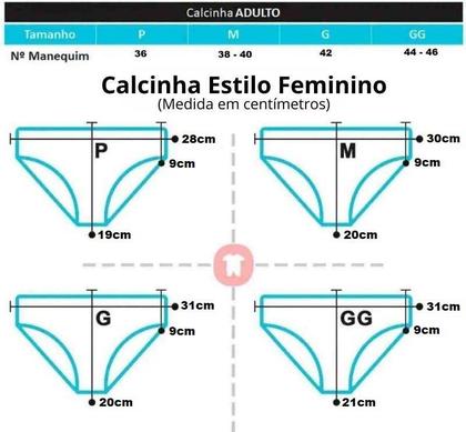 Imagem de Kit Com 6 Calcinhas Fio Em Algodão Com Renda Feminina Adulto Estilo REF345