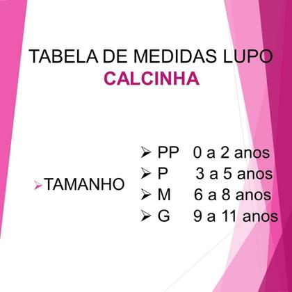 Imagem de Kit Com 6 Calcinhas Lobinha Infantil Kids Algodão Lupo