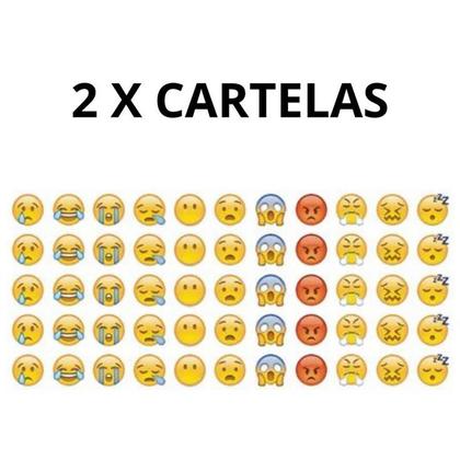 Imagem de Kit com 6 cartelas principais emojis