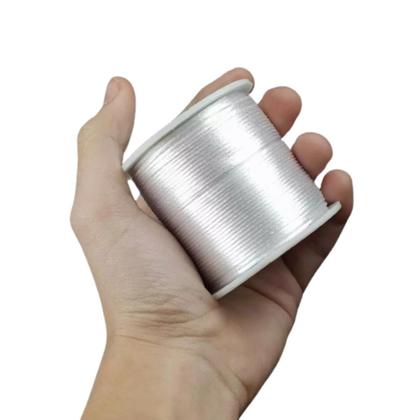 Imagem de Kit Com 6 Cetim Rabo De Rato 1Mm Rolo Com 100 M Branco