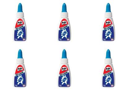 Imagem de Kit com 6 - Cola Líquida Branca Tenaz Lavável 35g