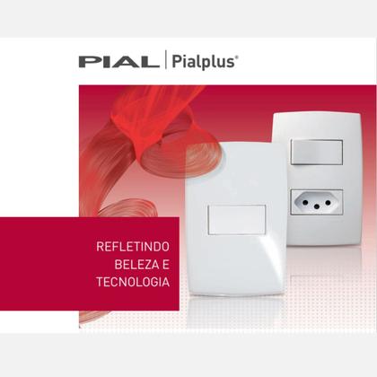 Imagem de Kit Com 6 Conjuntos Tomada Simples 10a 4x2 Pial Plus