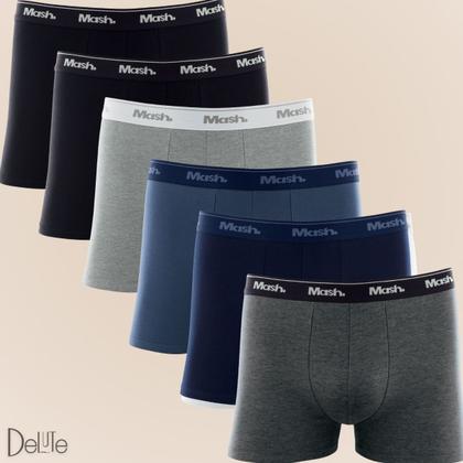 Imagem de  Kit Com 6 Cueca Mash Box Boxer Cotton Algodão Original Com Nota Fiscal - Pronta Entrega