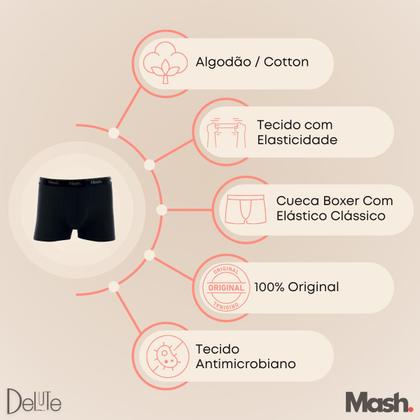 Imagem de  Kit Com 6 Cueca Mash Box Boxer Cotton Algodão Original Com Nota Fiscal - Pronta Entrega