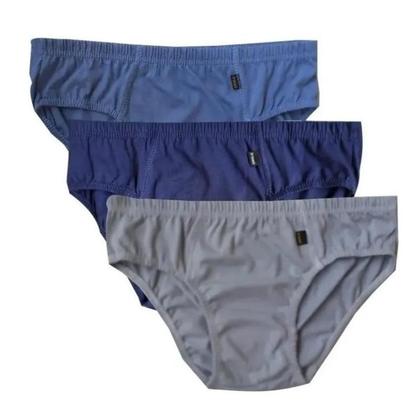 Imagem de Kit Com 6 Cueca Slip Elástico Embutido Adulto 100% Algodão