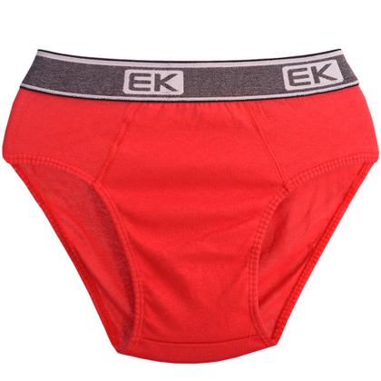 Imagem de Kit com 6 Cueca Tradicional Slip Adulto EK Original EL KORAB 100 Algodão