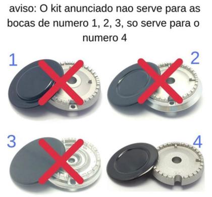 Imagem de Kit Com 6 Espalhadores Tampinha do Fogão Brastemp/Consul