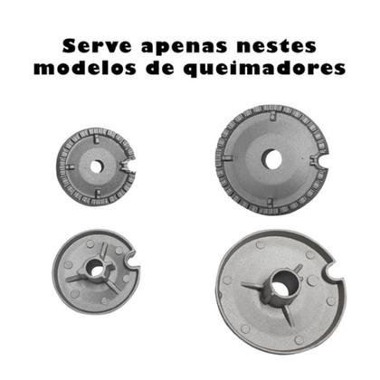 Imagem de Kit Com 6 Espalhadores Tampinha do Fogão Brastemp/Consul