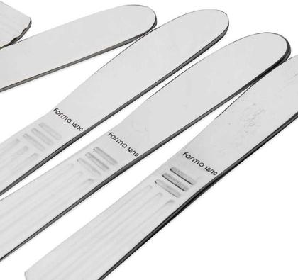 Imagem de Kit Com 6 Espátulas De Aço Inox Patê Cream Toptable Margarina Manteiga Cremes Antepastos Caixa Presente Alta Qualidade Sofisticação