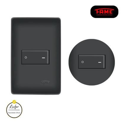 Imagem de Kit Com 6 Interruptores Bipolar Simples Preto 20A Habitat - FAME