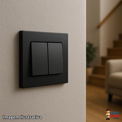 Imagem de Kit com 6 mg preto placa 4x4 6 postos horizontal