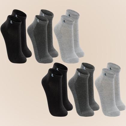 Imagem de Kit Com 6 Pares De Meia Baixa Lupo Sport Modelo Cano Curto Esportiva Em Algodão Tamanho 33 ao 44