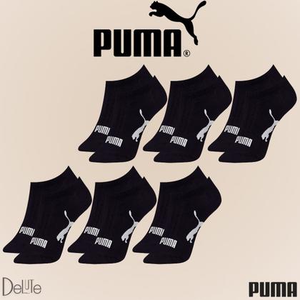 Imagem de Kit com 6 Pares de Meias Adulto Puma Modelo Sapatilha Calcanhar Verdadeiro Lisa Básica Esportiva