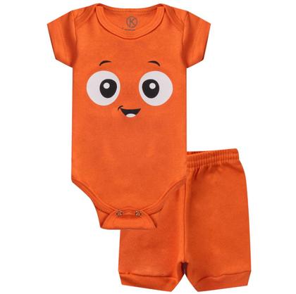 Imagem de Kit com 6 peças Roupa Bebê Body e Shorts com punhos, Menino e Menina Suedine 100% algodão, Enxoval Atacado Recém Nascido, P M G e GG