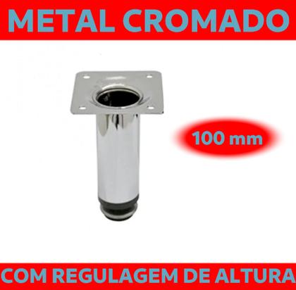Imagem de Kit com 6 pés inox 10cm/12cm/15cm + parafusos para armários/móveis em geral