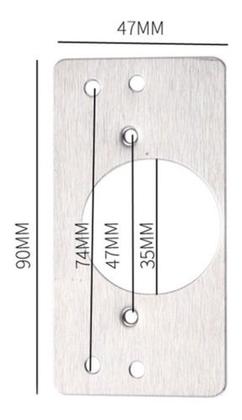 Imagem de Kit Com 6 Placa De Reparo Para Consertar Dobradiça Armário Mdf + 36 Parafusos