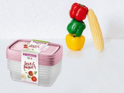 Imagem de Kit Com 6 Potes Herméticos Para Comida De Criança Bebê Com Tampa Livre Bpa 785 ML