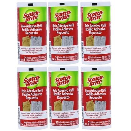 Imagem de Kit com 6 Refil Rolo Adesivo SCOTCH-BRITE 3M