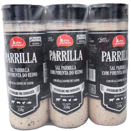 Imagem de Kit Com 6 Sal de Parrilla Defumado Temperado Churrasco Completo Gourmet 350g Bahia Premium