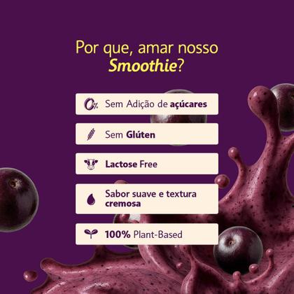 Imagem de Kit com 6 Smoothies Vittaí Açaí Sabor Morango 250ml Sem lactose, Sem glúten e 0 açúcar