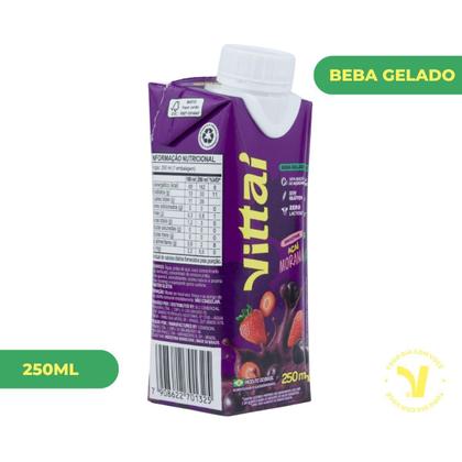 Imagem de Kit com 6 Smoothies Vittaí Açaí Sabor Morango 250ml Sem lactose, Sem glúten e 0 açúcar