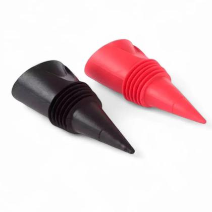 Imagem de Kit com 6 Tampa Rolha De Silicone Formato Cone para Garrafas Vinho Espumante