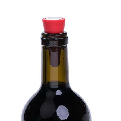Imagem de Kit com 6 Tampa Rolha De Silicone Formato Cone para Garrafas Vinho Espumante