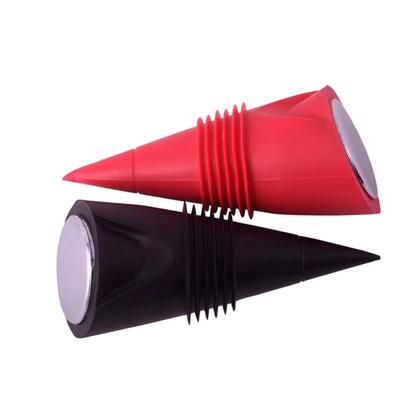 Imagem de Kit com 6 Tampa Rolha De Silicone Formato Cone para Garrafas Vinho Espumante