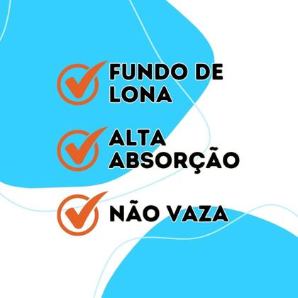 Imagem de Kit com 6 Tapetes Adestradores de Alta Absorção 100x70 Patinha Azul c/Ganchos - 300 Lavagens