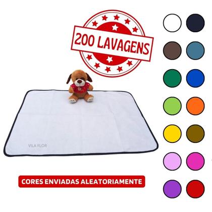 Imagem de Kit com 6 Tapetinhos Alta Absorção para Pets 100x70 Sortidos - 200 Lavagens - Ecológico