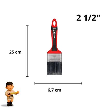 Imagem de Kit com 6 tigre trincha premium sintético gris 920 - 2 1/2"