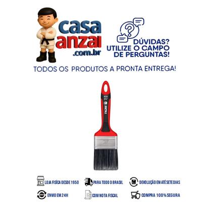Imagem de Kit com 6 tigre trincha premium sintético gris 920 - 2 1/2"